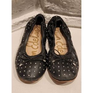 Sam Edelman Youth Fanley Studded Leather Ballet Flats Girls size 3